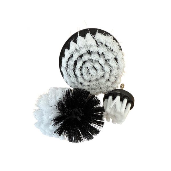 CLEAN UP - Kit de 3 brosses douce pour visseuses ( spécial shampoing sièges, moquettes et jantes )
